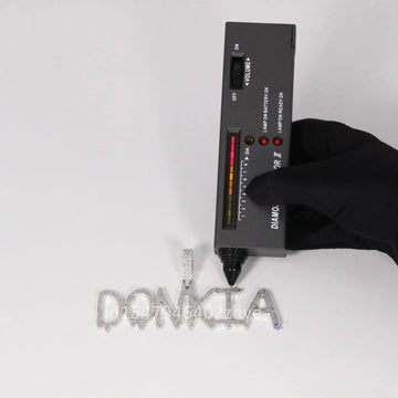 Customized name letter 14 kt white gold Lab Diamond Pendant For unisex Hip Hop Jewelry lover