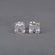 Daily wear trending beautiful asscher cut labgrown diamond earring made in 14kt white gold-Gurukrupa-Gems