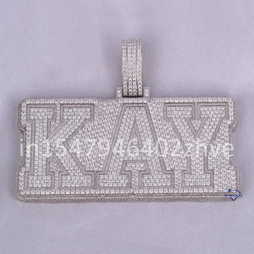 Diamond jewelry pendant made with lab grown diamonds in 14 kt white gold with vvs clarity-Gurukrupa-Gems