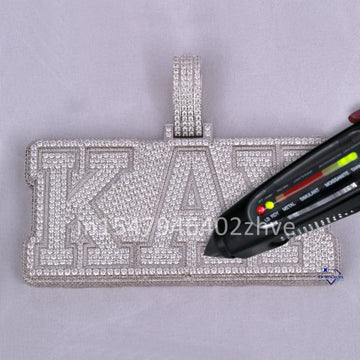 Diamond jewelry pendant made with lab grown diamonds in 14 kt white gold with vvs clarity-Gurukrupa-Gems