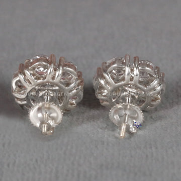 Divine Splendor Diamond Earrings for women in 14 kt white gold with vvs clarity diamonds Gurukrupa-Gems