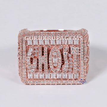 Drip in our premium 14kt gold lab crafted diamond ring, loved for VVS clarity, for the hip-hop fam Gurukrupa-Gems