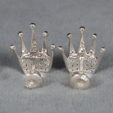 Elegance 14KT White Gold With Lab Created Round Cut Diamond Earring For Your Partner Gurukrupa-Gems
