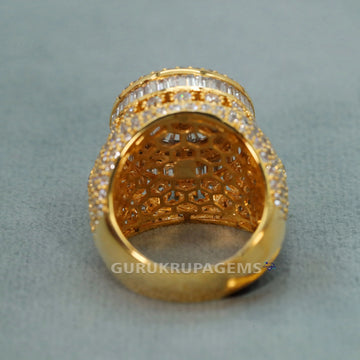 Elegant 14K yellow gold ring, adorned with lab-grown diamonds of VVS clarity, crafted for women, radiating timeless sophistication Gurukrupa-Gems