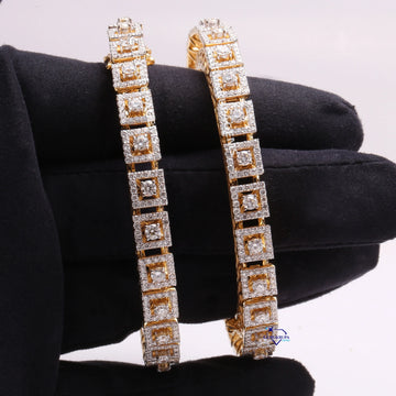 Elevate Your Style with Sophistication jewelry bangles with 14 kt yellow gold vvs clarity diamonds Gurukrupa-Gems