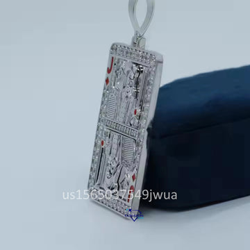 Elevate yourself with our 14kt white gold pendant adorned with lab-grown diamonds for timeless elegance and sophistication
