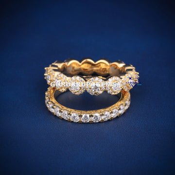 Engagement and wedding bands customized round cuts Gurukrupa-Gems