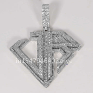 Exclusively unique designed 14 KT white gold lavish diamond pendant with VVS clarity for unisex