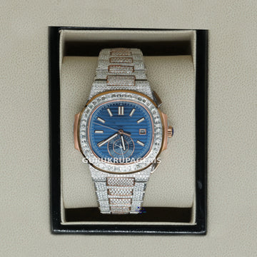 Experience the latest trend with classy watches in stainless steel timepiece with VVS clarity lab-grown diamonds Gurukrupa-Gems