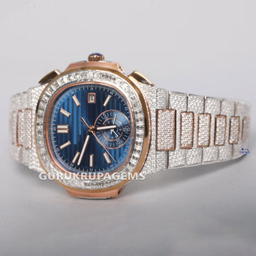 Experience the latest trend with classy watches in stainless steel timepiece with VVS clarity lab-grown diamonds Gurukrupa-Gems