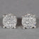 Exquisite prong setting lab grown 14 kt white gold diamond studded earring with vvs clarity Gurukrupa-Gems