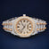 Exquisite royal oak buss down hip hop diamond two tone watch Gurukrupa-Gems