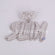 Fashionable high quality custom letter pendant made with 14kt white gold with labgrown diamonds-Gurukrupa-Gems