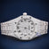 Full White Arabic Dial Hip Hop Diamond Watch VVS Clarity Gurukrupa-Gems