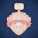 Full rose gold colored gemstone rocket pendant logo inspired design - Gurukrupa-Gems