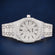 Full white custom made hiphop passed tester watch Gurukrupa-Gems