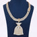 Two Tone Custom Name Pendant Chain with Rose and White Gold Iced Out Cuban Necklace Gurukrupa-Gems
