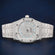 Full White Arabic Dial Hip Hop Diamond Watch VVS Clarity Gurukrupa-Gems