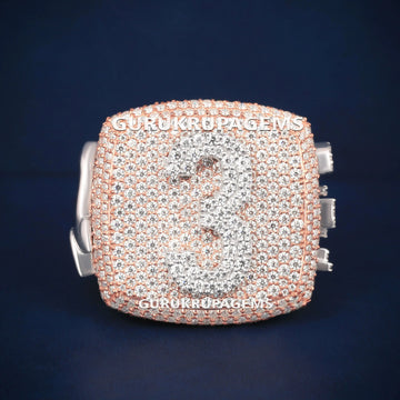 Hip hop diamond custom made iced out championship ring Gurukrupa-Gems