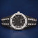 Fully Iced Out White Classy Watches for Women with Arabic Orange Numerals Gurukrupa-Gems