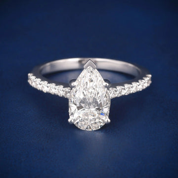 Oval shape diamond engagement passed diamond tester ring Gurukrupa-Gems