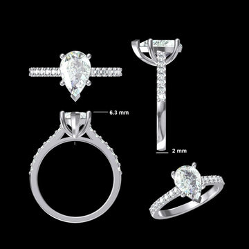 Oval shape diamond engagement passed diamond tester ring Gurukrupa-Gems