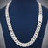 White Gold Iced Cuban Link Chain for Men in Bold Hip Hop Style with Full Diamond Shine Gurukrupa-Gems