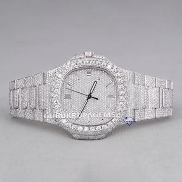 Fully iced out pass diamond tester branded diamond watch vvs clarity for men Gurukrupa-Gems