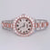 Fully iced out roman dials two tone diamond watch for men