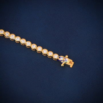 Fully yellow bezel set 5 mm diamond tennis bracelet Gurukrupa-Gems