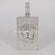 Hip Hop Round Cut 14 kt Lab Grown Diamond Pendant meticulously for men with VVS clarity