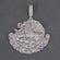 Hip hop diamond pendant crafted in 14 kt white gold with vvs clarity lab grown diamonds Gurukrupa-Gems