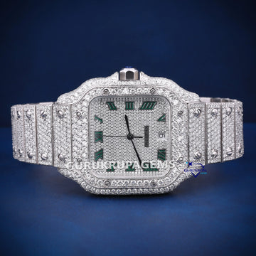 Hip hop fully white diamond watch for men Gurukrupa-Gems
