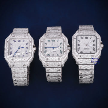 Hip hop fully white diamond watch for men Gurukrupa-Gems