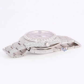 Hip hop lab grown diamond watch for bold look custom made dials vvs clarity diamonds Gurukrupa-Gems