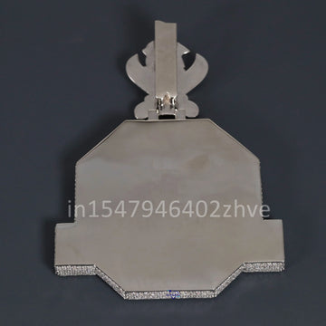 Hip hop fully iced out diamond pendant 14 kt white gold diamond pendant with custom made jewlery