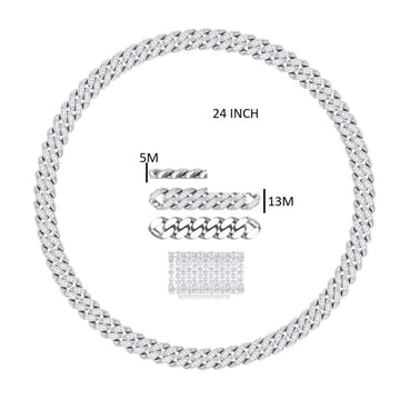 22 Inch 10 mm Yellow Gold Cuban Link Iced Out Chain Luxury Hip Hop Diamond Necklace for Men (Copy) Gurukrupa-Gems