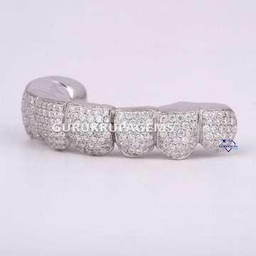 Iced Out Hip Hop Stylish 8 Teeth Grillz accessory for unisex Gurukrupa-Gems