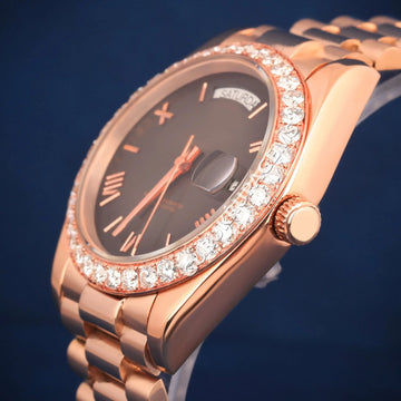 Hip hop diamond watch white dial vvs clarity Gurukrupa-Gems
