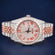 Iced Two Tone Diamond Watch with Arabic Dial VVS Moissanite Pass Tester Certified Gurukrupa-Gems