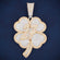 Personalized Custom Name Pendant in Yellow Gold Fully Iced Out with Diamond Rose Design for Bold Hip Hop Look Gurukrupa-Gems