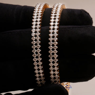Illuminate Your Style with 14 kt lab grown round cut diamond classy bangles for women to wear at any occasion Gurukrupa-Gems