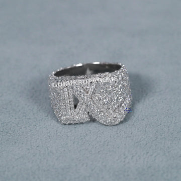 Illuminate your finger with 14 kt lab grown diamond hip hop ring with vvs clarity crafted for unisex Gurukrupa-Gems