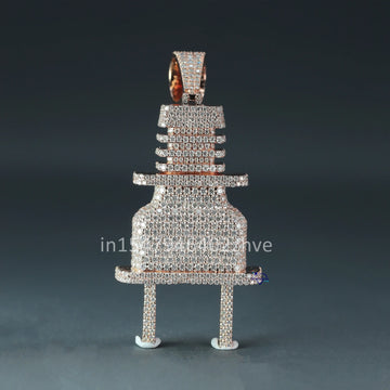 Incredibly attractive Pendant Crafted from 14kt rose gold and lab grown diamonds for men or women-Gurukrupa-Gems