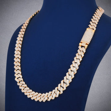 Infinity Cuban Link Chain 10MM White Gold Plated Round VVS DIamonds Chain Necklace For men (Copy) Gurukrupa-Gems