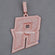 Initial letter custom pendant beautiful design crafted with 14kt rose gold round and baguette cut labgrown diamonds Gurukrupa-Gems