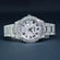 Introducing a sleek watch featuring a stunning fully iced out moissanite diamond with Roman numeral-Gurukrupa-Gems