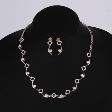 Lavishly crafted best selling 14 kt gold lab grown diamonds women necklace Gurukrupa-Gems