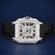 Leather black belt red custom hip hop rappers style diamond watch Gurukrupa-Gems