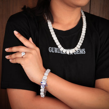 Luxury Deals in Illusion Chain Bracelet and Solitaire Ring Gurukrupa-Gems